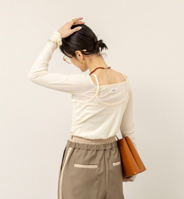 MAQWEL「【MAQWEL/マクウェル】ウォッシャブルレイヤードプルオーバー」|Tシャツ・カットソー|