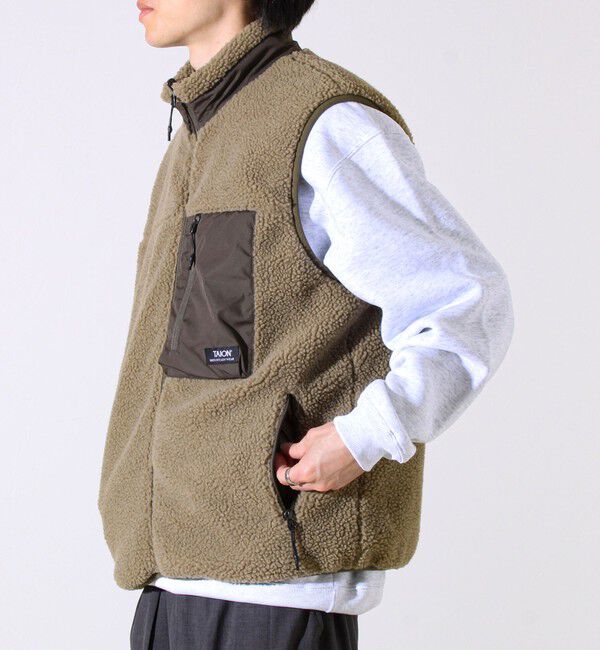 GLOSTER「【2WAYで着回せる】【UNISEX】GLOSTER配色別注 TAIONボア&times;ダウンベスト」|ダウンベスト・ベスト|