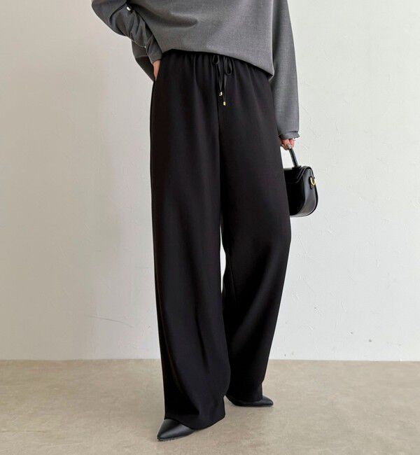 fredy emue「【4サイズ展開】ソフトシャークスキン/チェックイージーパンツ」|チノ|