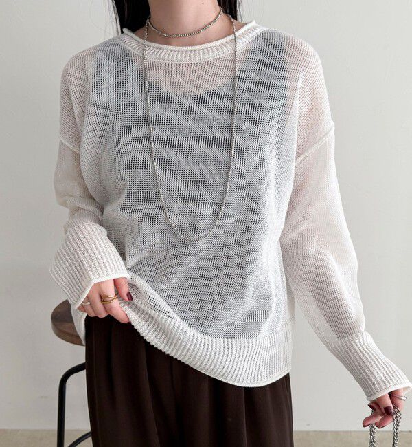 fredy emue「LINEN100ニットプルオーバー」|ニット・セーター|