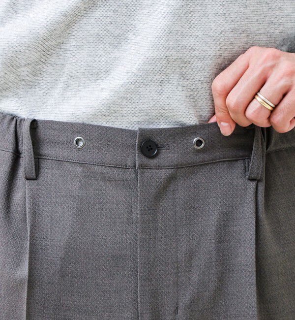 GLOSTER「【セットアップ対応】リネンタッチドビーイージーパンツ」|チノ|