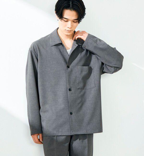 GLOSTER「【春夏に着たい上品素材】リネンタッチドビーワークシャツ」|シャツ・ブラウス|