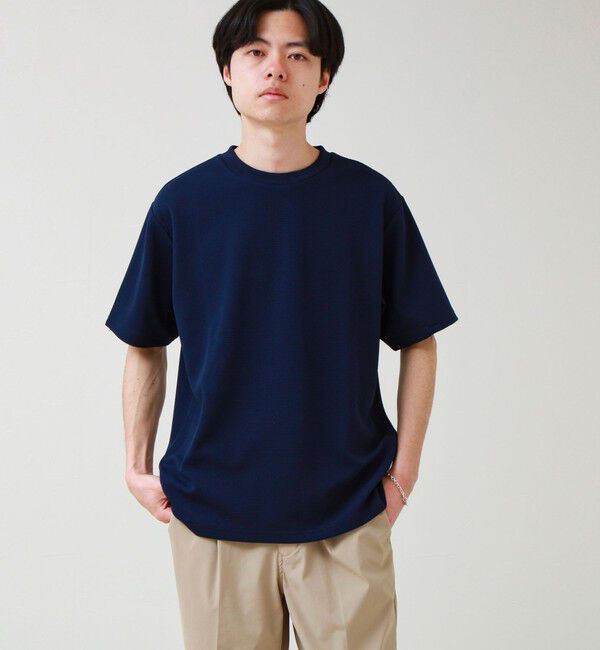 GLOSTER「【立体感素材】フクレジャガード 半袖Tシャツ」|Tシャツ・カットソー|