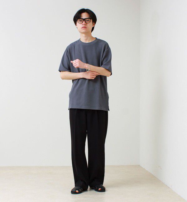 GLOSTER「【立体感素材】フクレジャガード 半袖Tシャツ」|Tシャツ・カットソー|