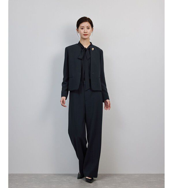 ROPE「トリアセダブルクロス ストレートワイドパンツ/イージーケア・セットアップ対応・25AW」|チノ|