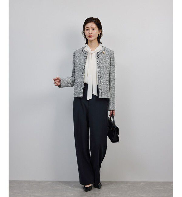 ROPE「トリアセダブルクロス ストレートワイドパンツ/イージーケア・セットアップ対応・25AW」|チノ|