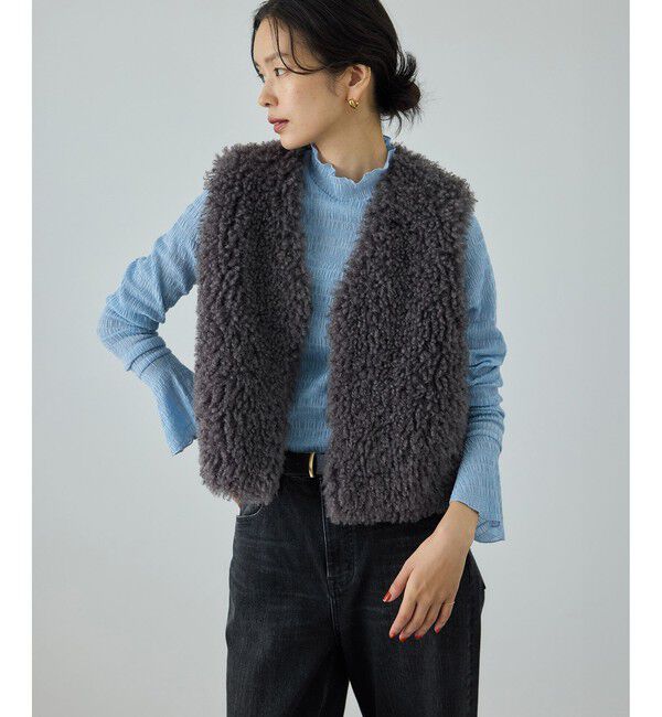 ROPE「ボタニカルダイフレアスリーブハイネックカットソー/イージーケア・アンサンブル対応」|Tシャツ・カットソー|