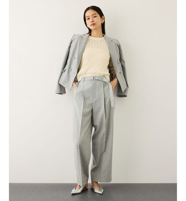 ROPE「ダイヤ柄ポップコーン編みニット/イージーケア」|ニット・セーター|