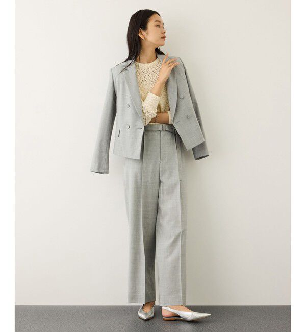 ROPE「ダイヤ柄ポップコーン編みニット/イージーケア」|ニット・セーター|