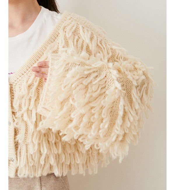 VIS「ループフリンジハート釦カーディガン」|カーディガン|