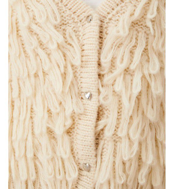 VIS「ループフリンジハート釦カーディガン」|カーディガン|