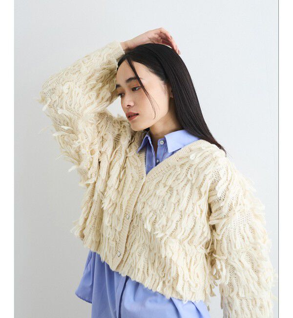 VIS「ループフリンジハート釦カーディガン」|カーディガン|