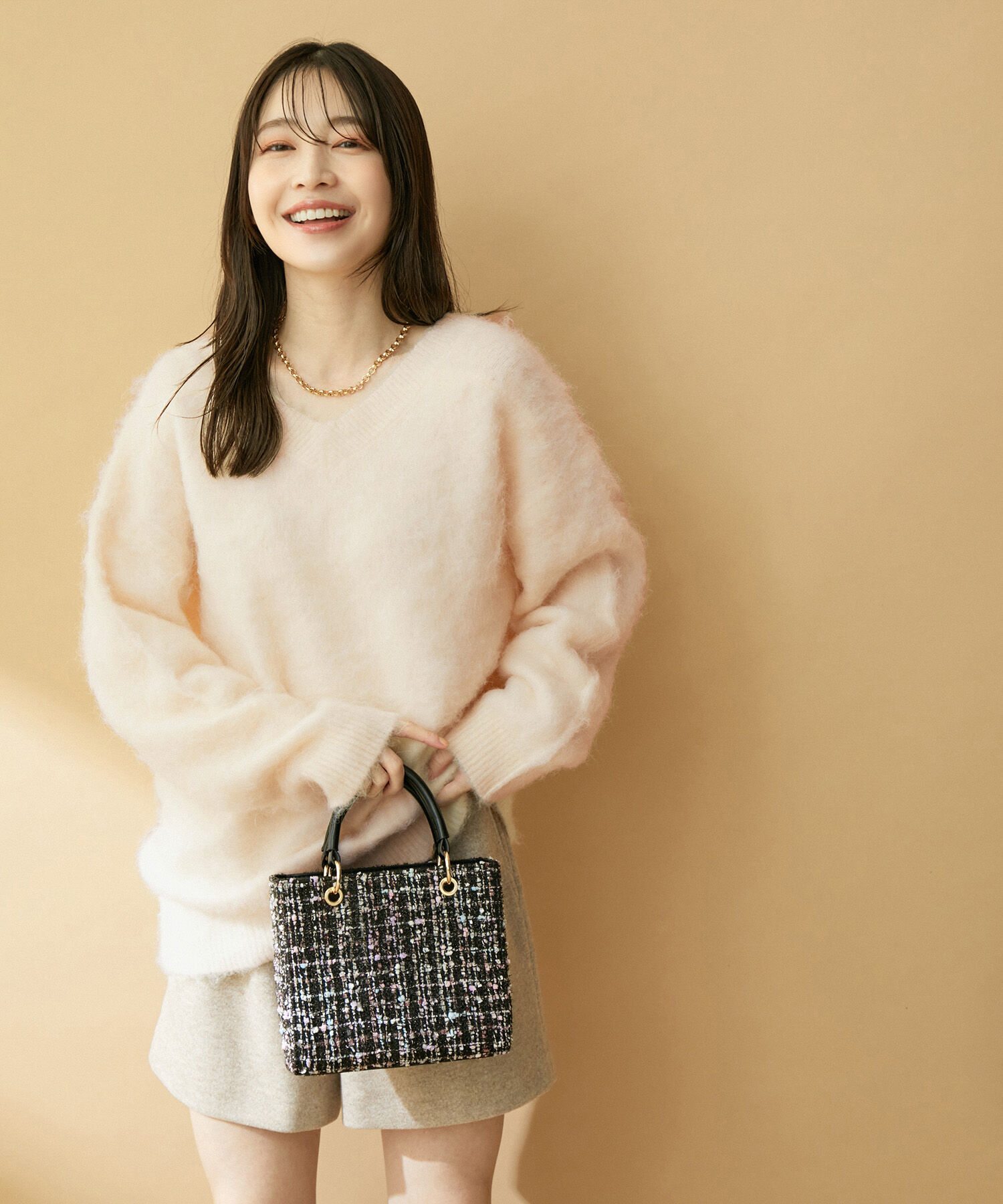 VIS「【前後2WAY】毛混トゥンカロンニット」|ニット・セーター|