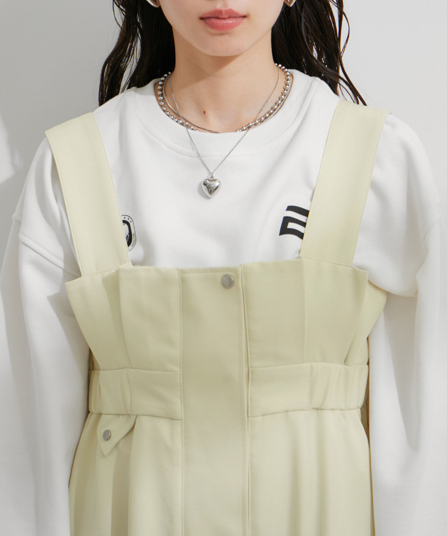 VIS「ミリタリービッグポケットジャンパースカート」|ジャンパースカート|