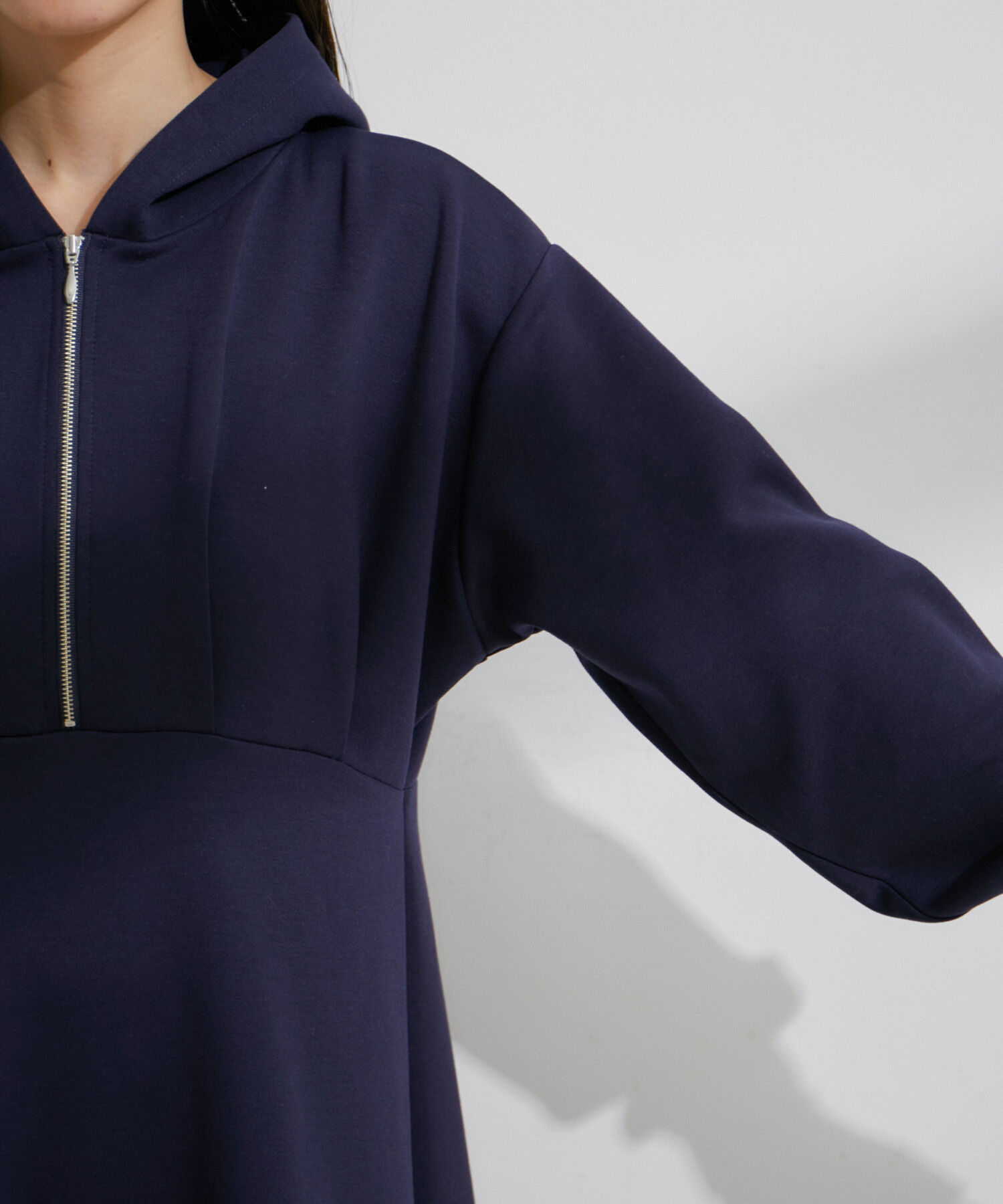 VIS「スフレタッチフーディーワンピース【洗える】」|ワンピース|