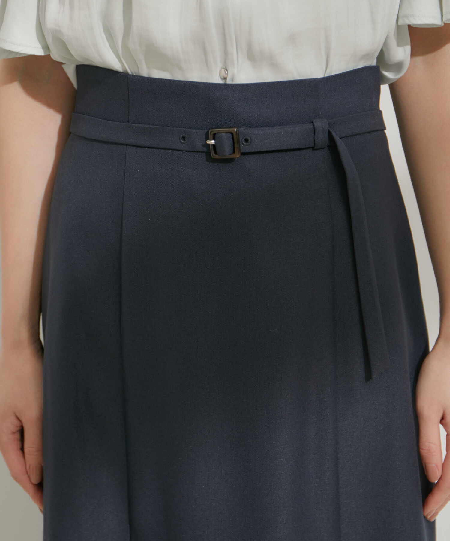 VIS「【洗える】共布ベルト付マーメイドスカート」|スカート|