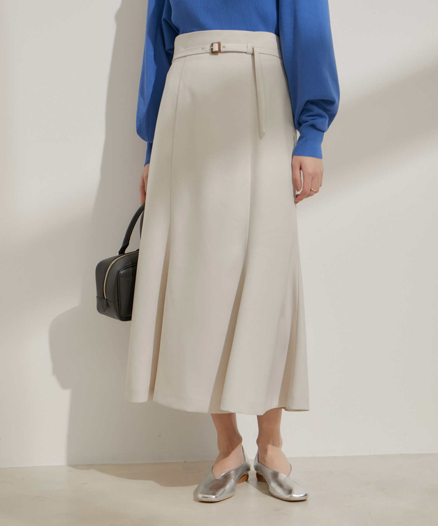 VIS「【洗える】共布ベルト付マーメイドスカート」|スカート|