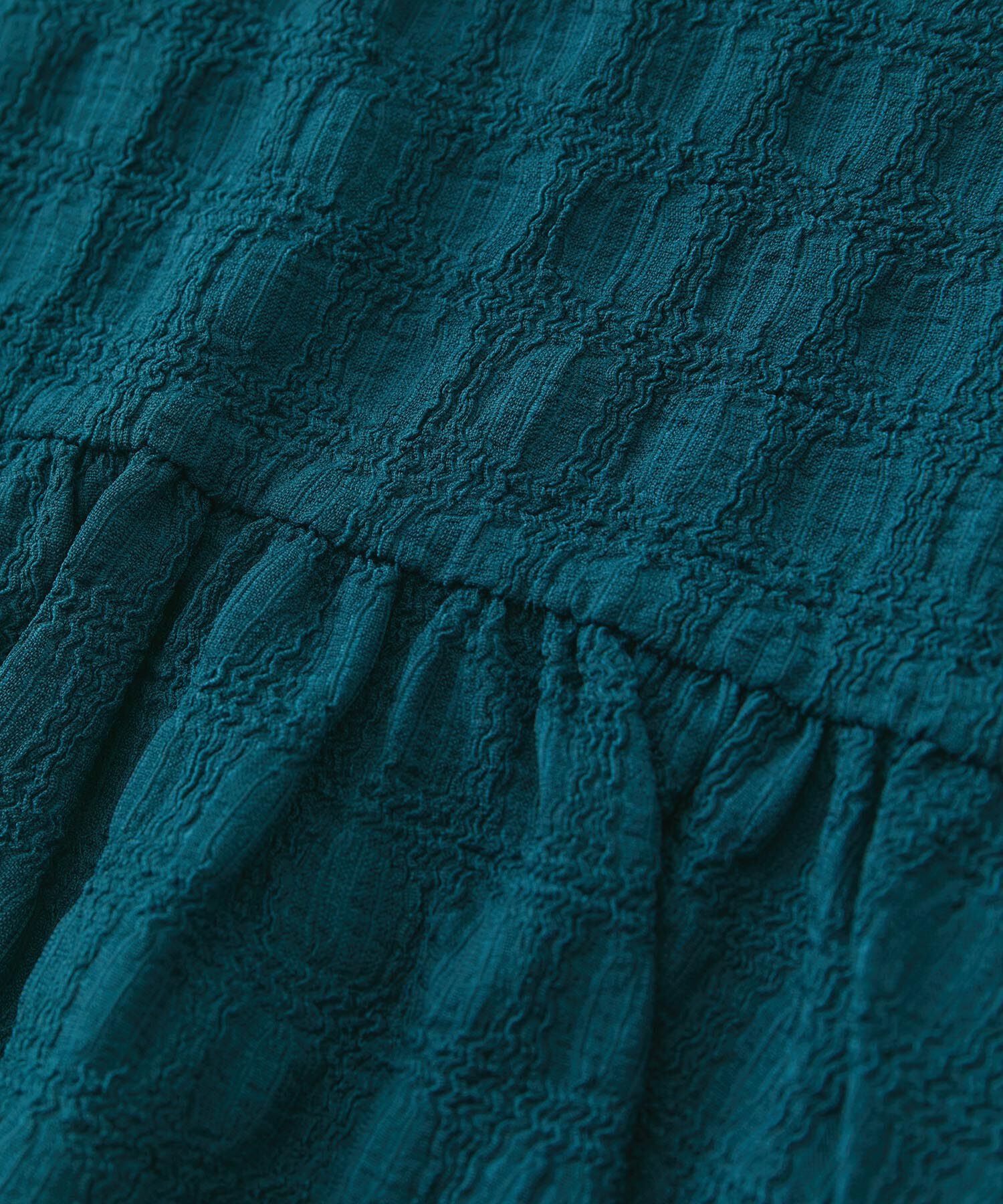 VIS「【洗える】シャーリングフリルトップス」|Tシャツ・カットソー|