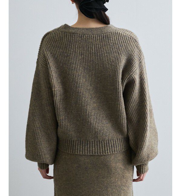 VIS「【WEB/一部店舗限定】リボンコード刺繍Vネックカーディガン【セットアップ対応】」|カーディガン|