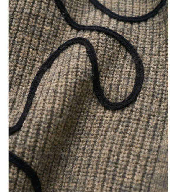 VIS「【WEB/一部店舗限定】リボンコード刺繍Vネックカーディガン【セットアップ対応】」|カーディガン|