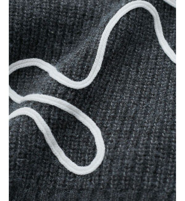 VIS「【WEB/一部店舗限定】リボンコード刺繍Vネックカーディガン【セットアップ対応】」|カーディガン|