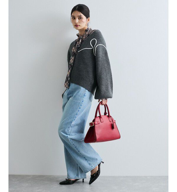 VIS「【WEB/一部店舗限定】リボンコード刺繍Vネックカーディガン【セットアップ対応】」|カーディガン|