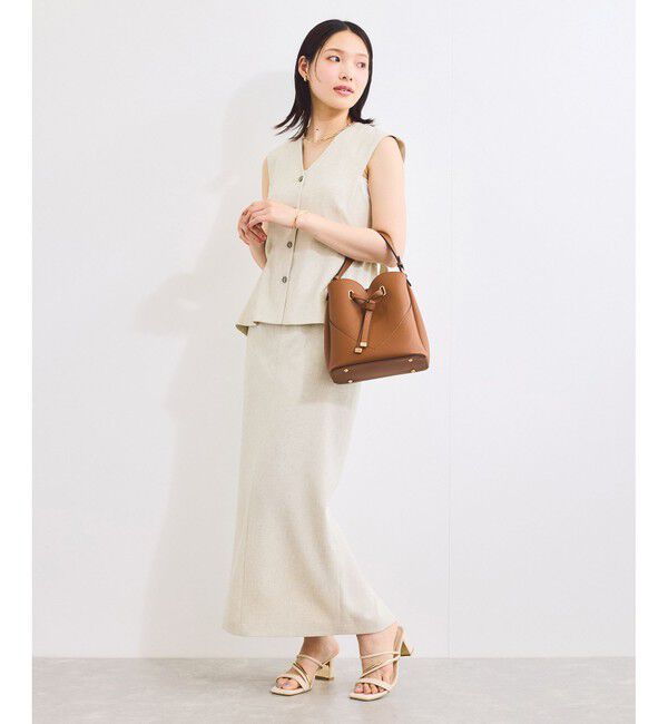 VIS「【セットアップ対応】Iラインスリットスカート」|スカート|