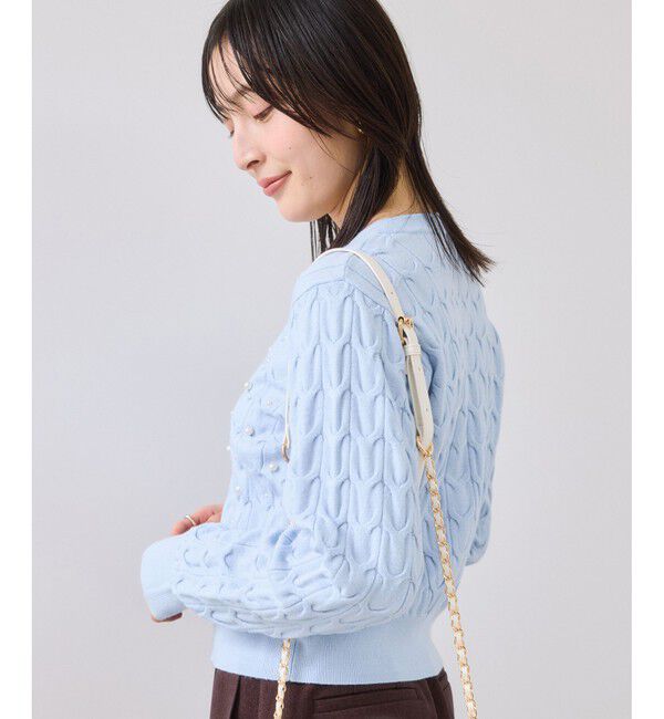 VIS「パールケーブルカーディガン」|カーディガン|