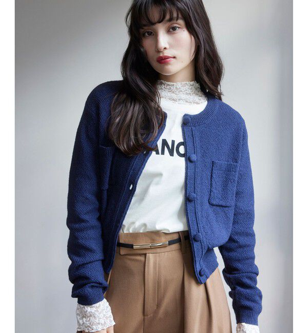 VIS「くるみ釦ニットカーディガン」|カーディガン|