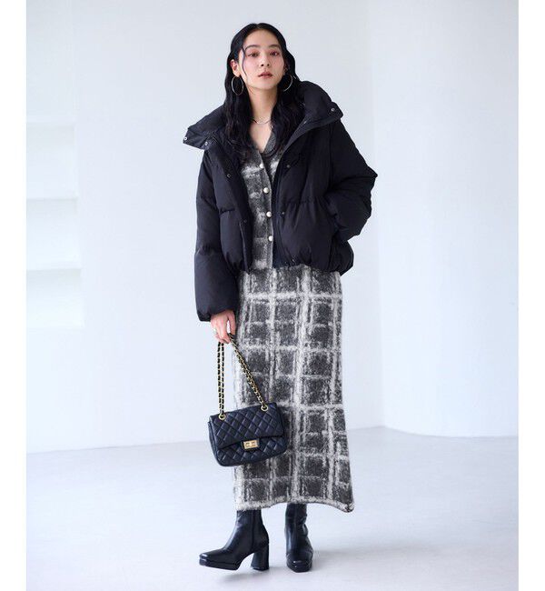 VIS「チェックアソートシャギーニットカーディガン/セットアップ対応」|カーディガン|