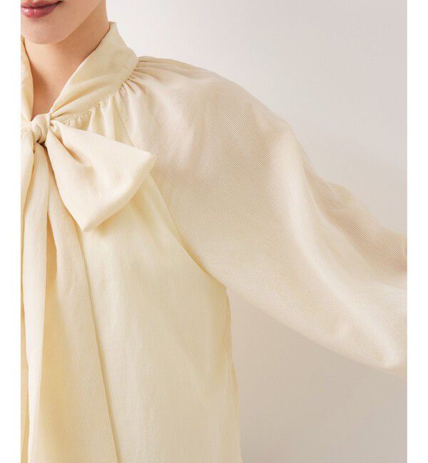 VIS「前後2WAYボリュームボウタイブラウス/イージーケア」|シャツ・ブラウス|