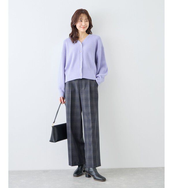 Rope&rsquo;Picnic「【新色追加】スフレニットシリーズ パールボタンショートカーディガン/イージーケア・リンクコーデ」|カーディガン|