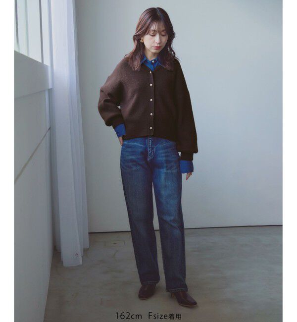 Rope&rsquo;Picnic「【新色追加】スフレニットシリーズ パールボタンショートカーディガン/イージーケア・リンクコーデ」|カーディガン|