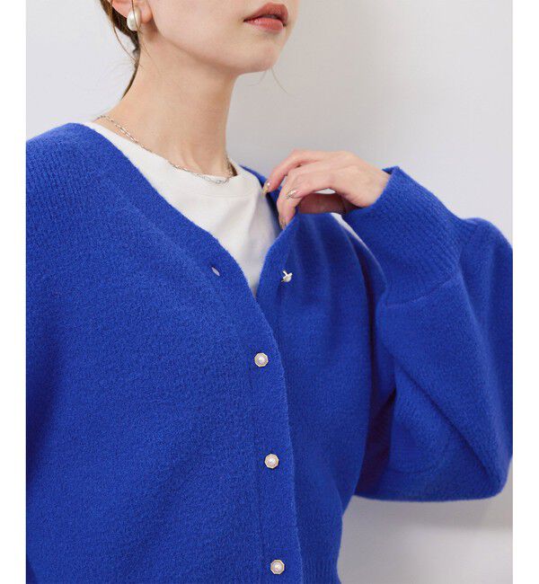 Rope&rsquo;Picnic「【新色追加】スフレニットシリーズ パールボタンショートカーディガン/イージーケア・リンクコーデ」|カーディガン|