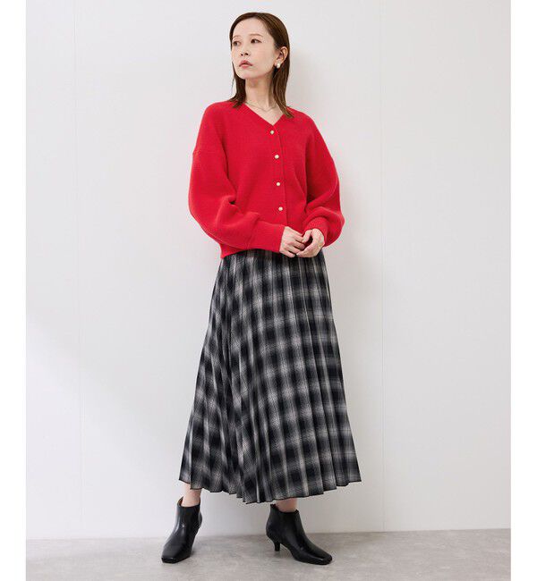 Rope&rsquo;Picnic「【新色追加】スフレニットシリーズ パールボタンショートカーディガン/イージーケア・リンクコーデ」|カーディガン|