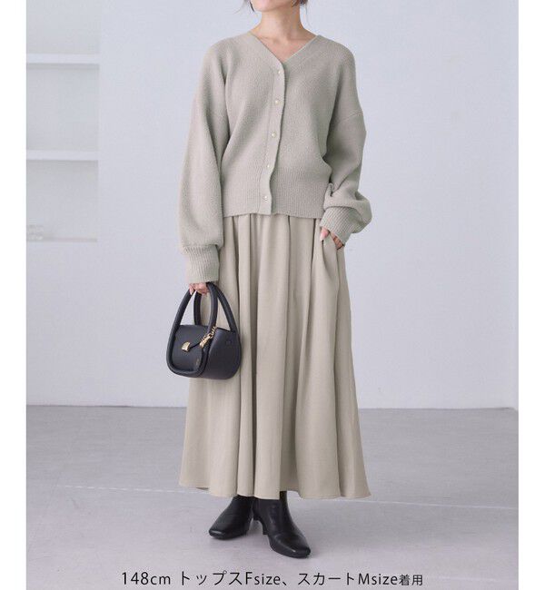 Rope&rsquo;Picnic「【新色追加】スフレニットシリーズ パールボタンショートカーディガン/イージーケア・リンクコーデ」|カーディガン|