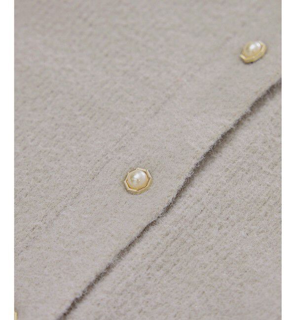 Rope&rsquo;Picnic「【新色追加】スフレニットシリーズ パールボタンショートカーディガン/イージーケア・リンクコーデ」|カーディガン|