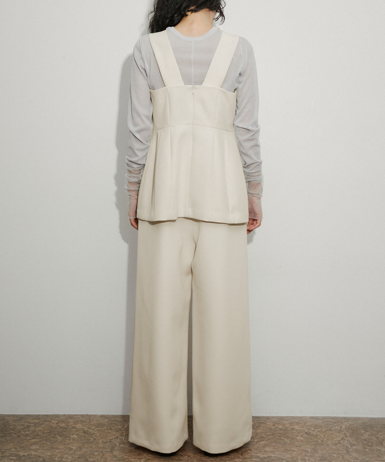 ADAM ET ROPE'「ペプラムロンパース」|オールインワン|