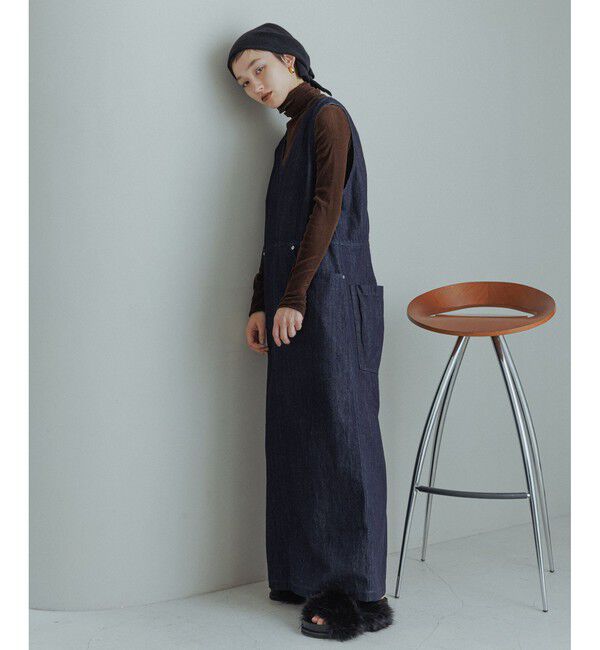 ADAM ET ROPE'「【WEB限定】デニムIラインワンピース」|ワンピース|