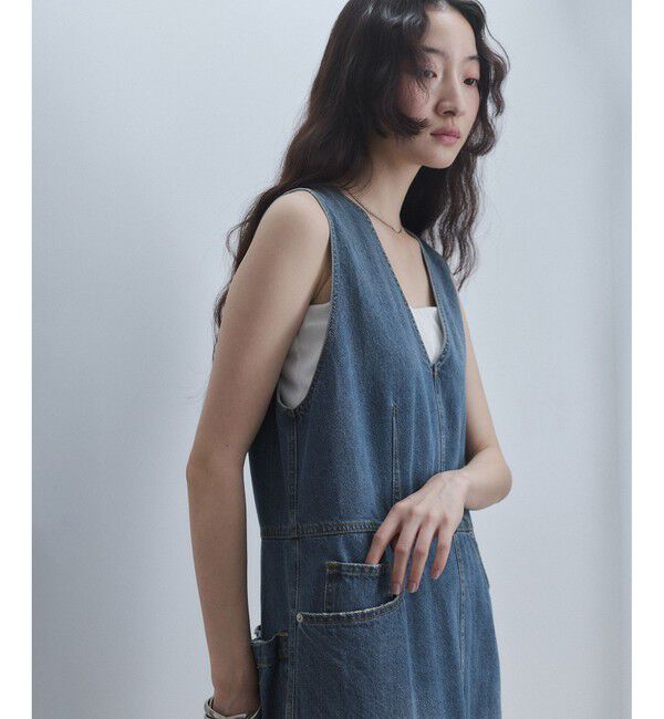 ADAM ET ROPE'「【WEB限定】デニムIラインワンピース」|ワンピース|