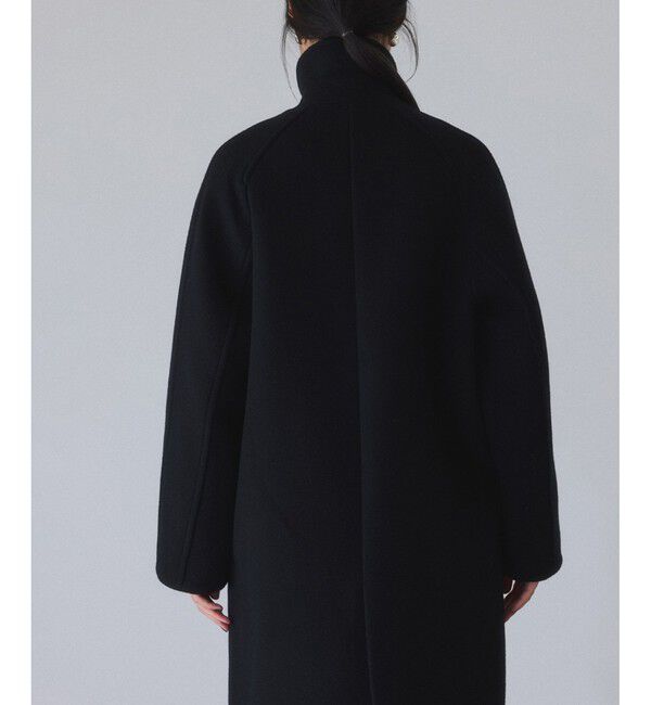 ADAM ET ROPE'「ウールボンディングラグランロングコート」|ステンカラーコート|