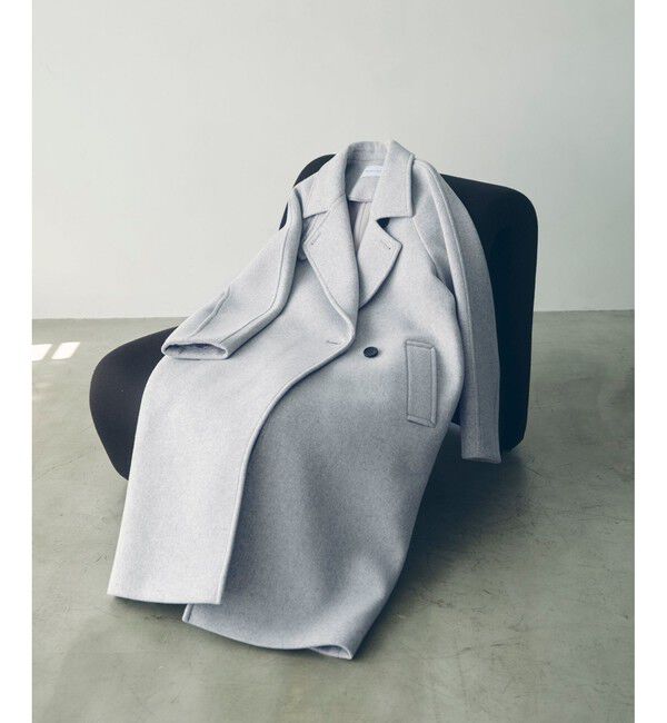 ADAM ET ROPE'「ウールボンディングラグランロングコート」|ステンカラーコート|