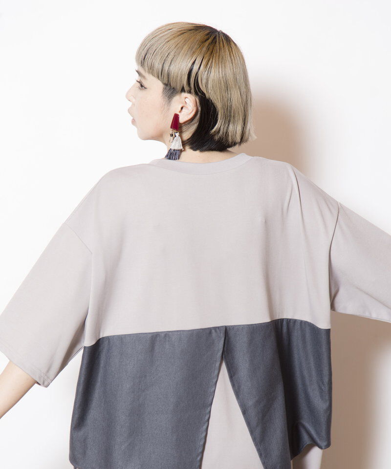  「シャツ切替ワンピース」|ワンピース|