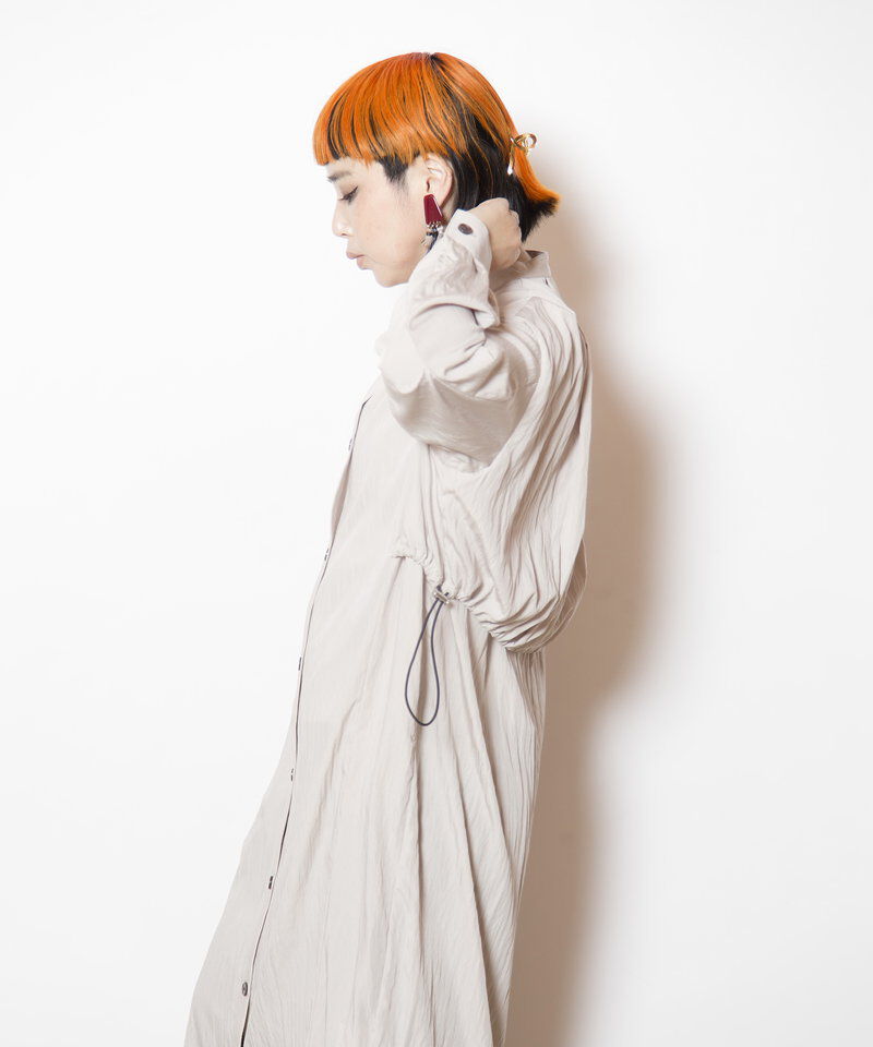  「バックタックシャツワンピース」|ワンピース|