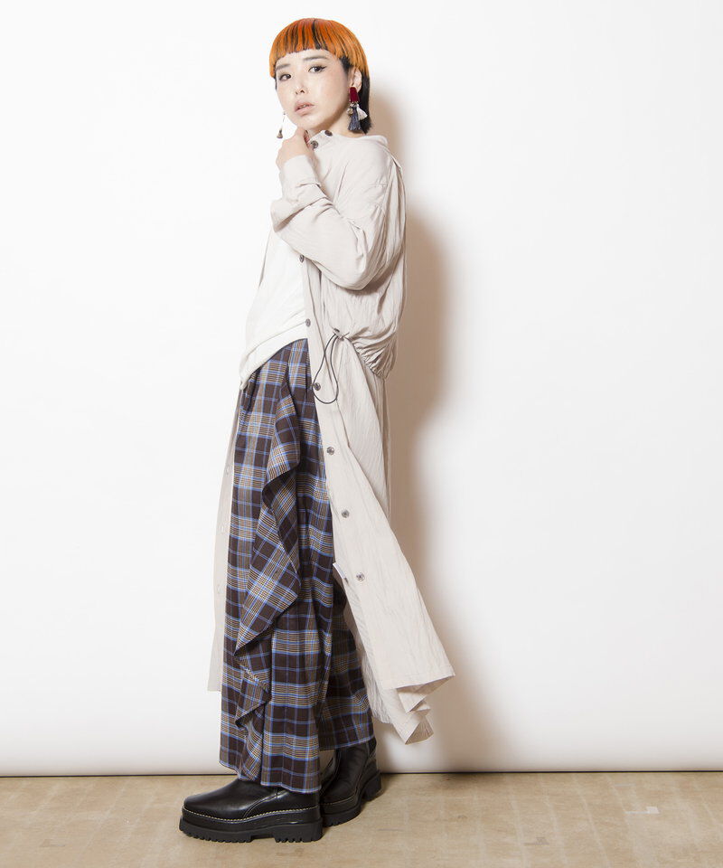  「バックタックシャツワンピース」|ワンピース|