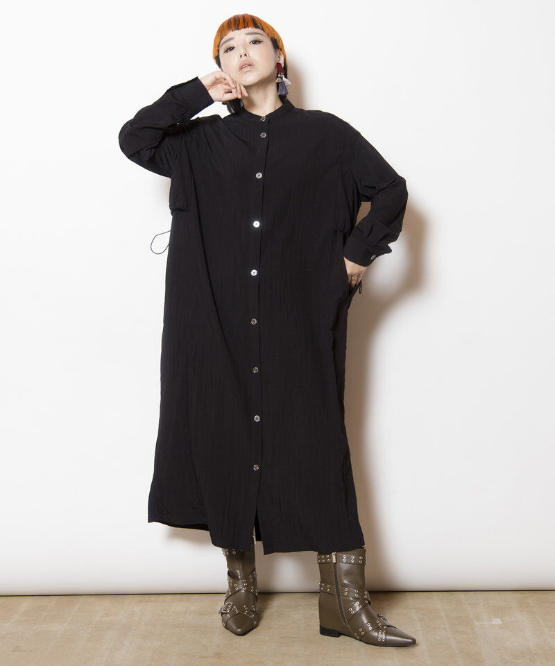  「バックタックシャツワンピース」|ワンピース|
