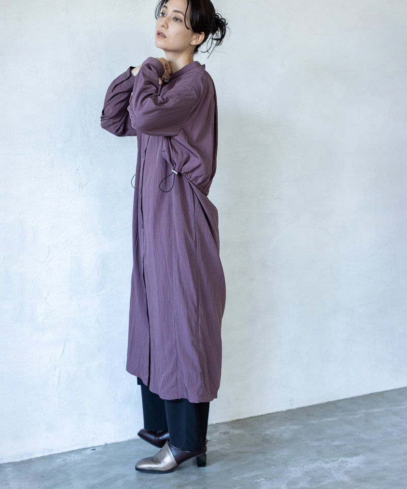  「バックタックシャツワンピース」|ワンピース|