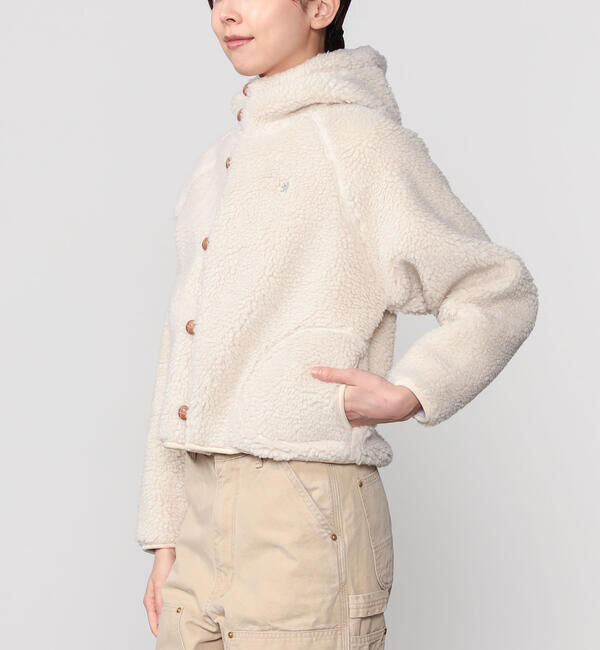 GYMPHLEX「Gymphlex | ボア フードショートジャケット WOMEN」|テーラードジャケット|