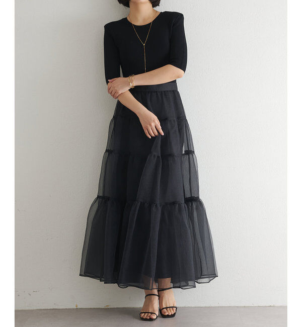  「オーガンジーボリュームスカート」|スカート|