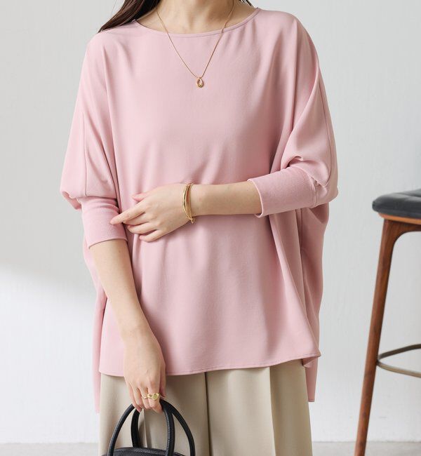  「《高機能/オールシーズン着られる》ジャージ袖リブブラウス」|シャツ・ブラウス|